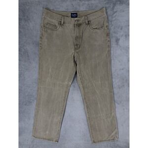 Tommy Bahama Indigo Palms Jeans Mens 34x32** Tan Denim Straight Mid Rise Vintage